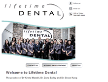 Tablet Screenshot of lifetimedentalpractice.com